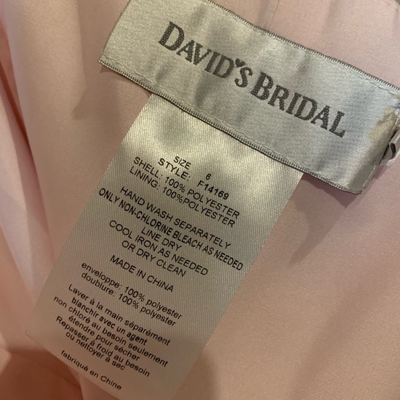 Pink David’s Bridal Strapless Dress - Picture 6 of 6